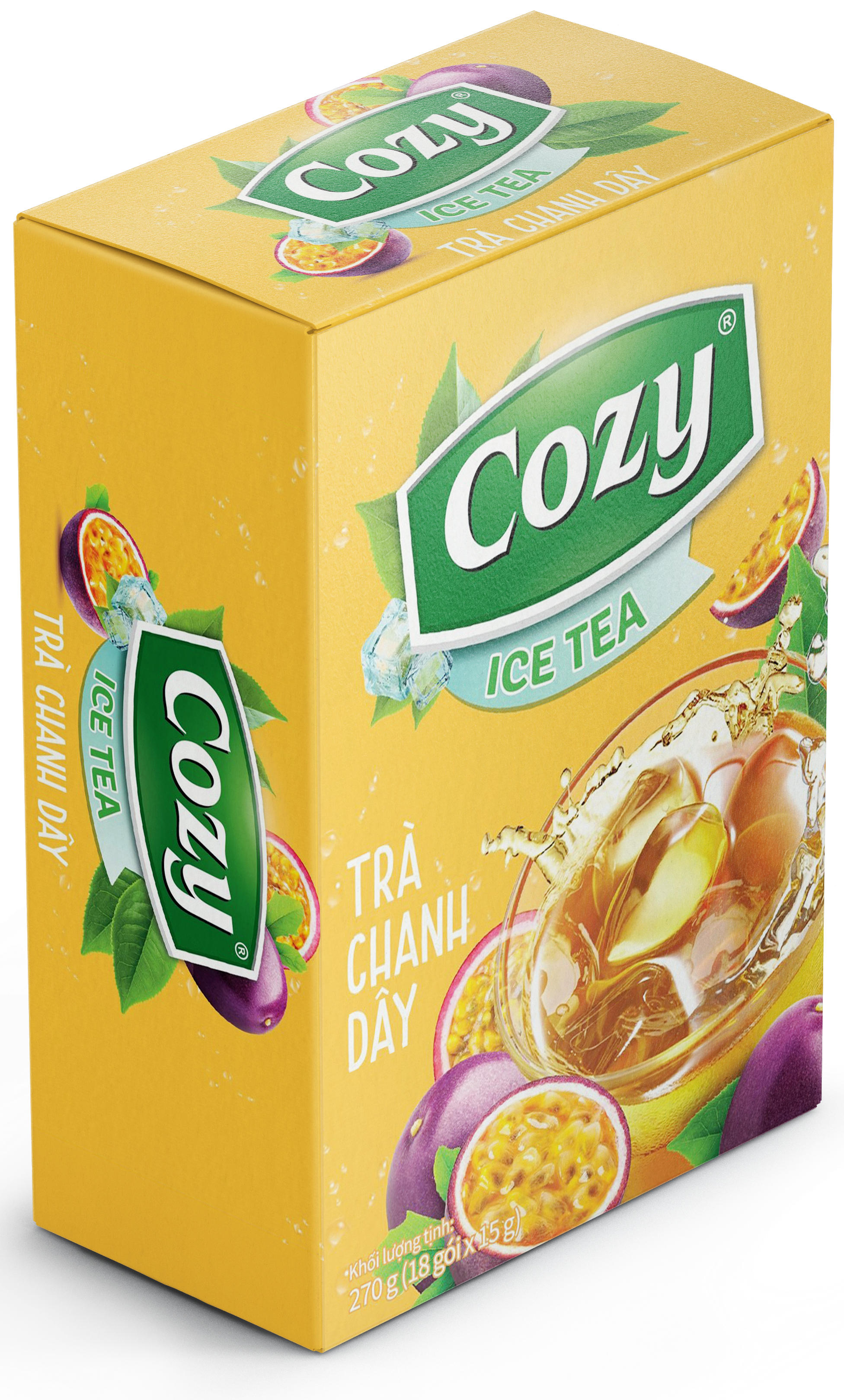 Cozy Instant Iced Tea Passion Fruit 16×15 g (240 g)