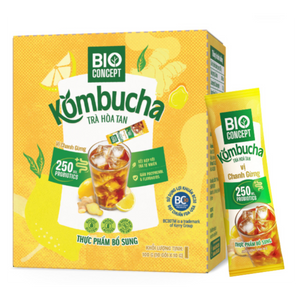 BioConcept Kombucha Powder – Lemon & Ginger (10×10 g)