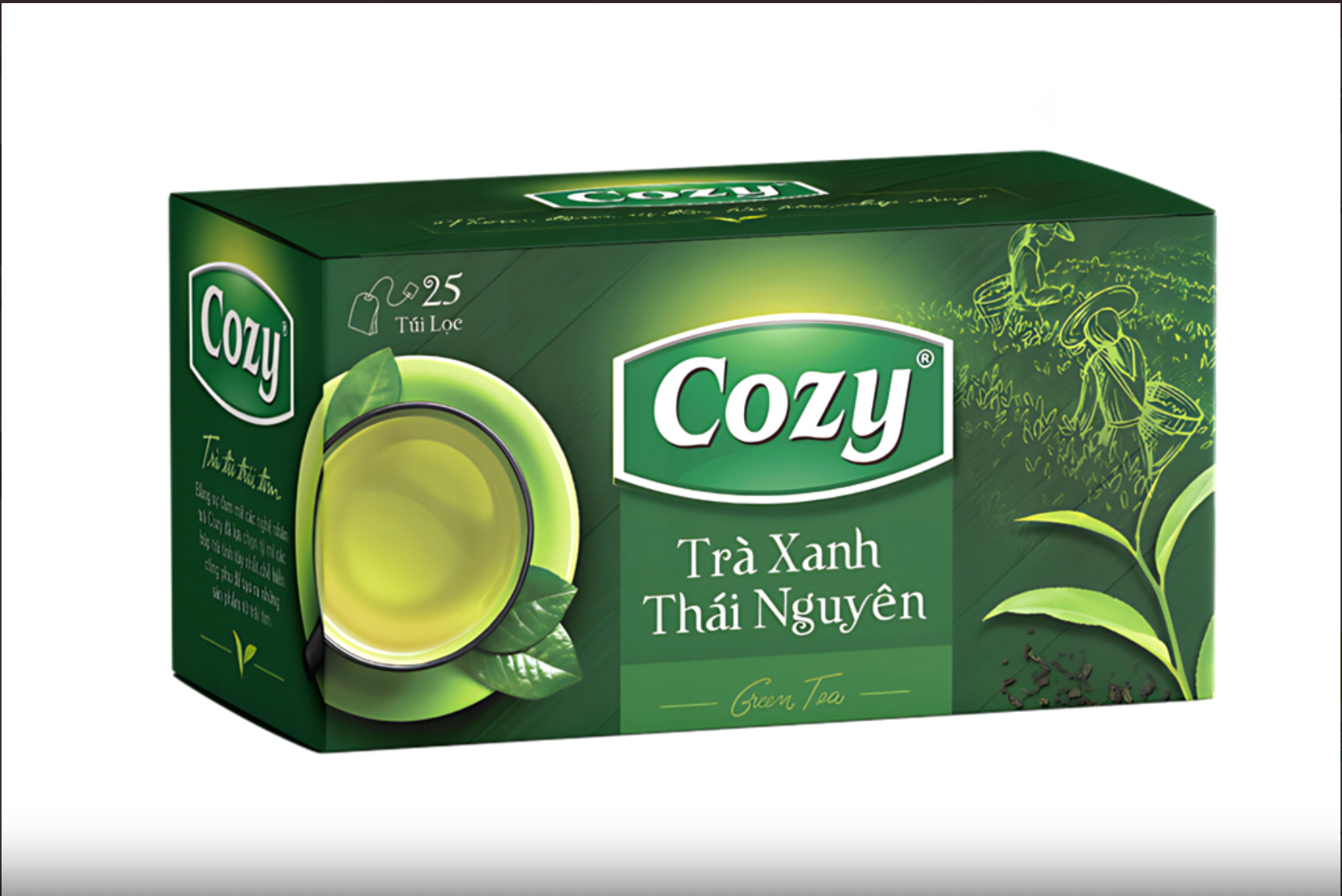 Cozy Zelený čaj Thái Nguyên porcovaný 25×2 g (50 g)