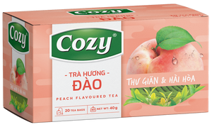 Cozy Černý čaj porcovaný s příchutí broskve 25×2 g (50 g)